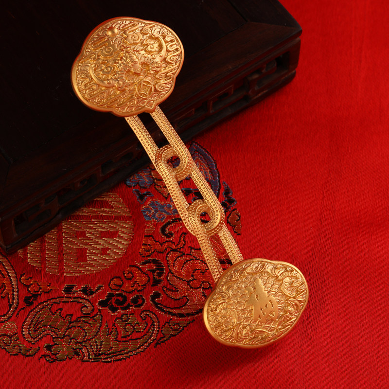 【故宫文创-国匠黄金】皇家福运如意摆件-足金100克收藏品