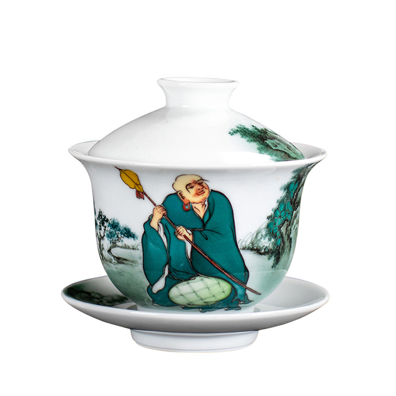 【关注有礼】齐白石嫡传弟子 国家工艺美术大师刘培竹 尊者 盖碗