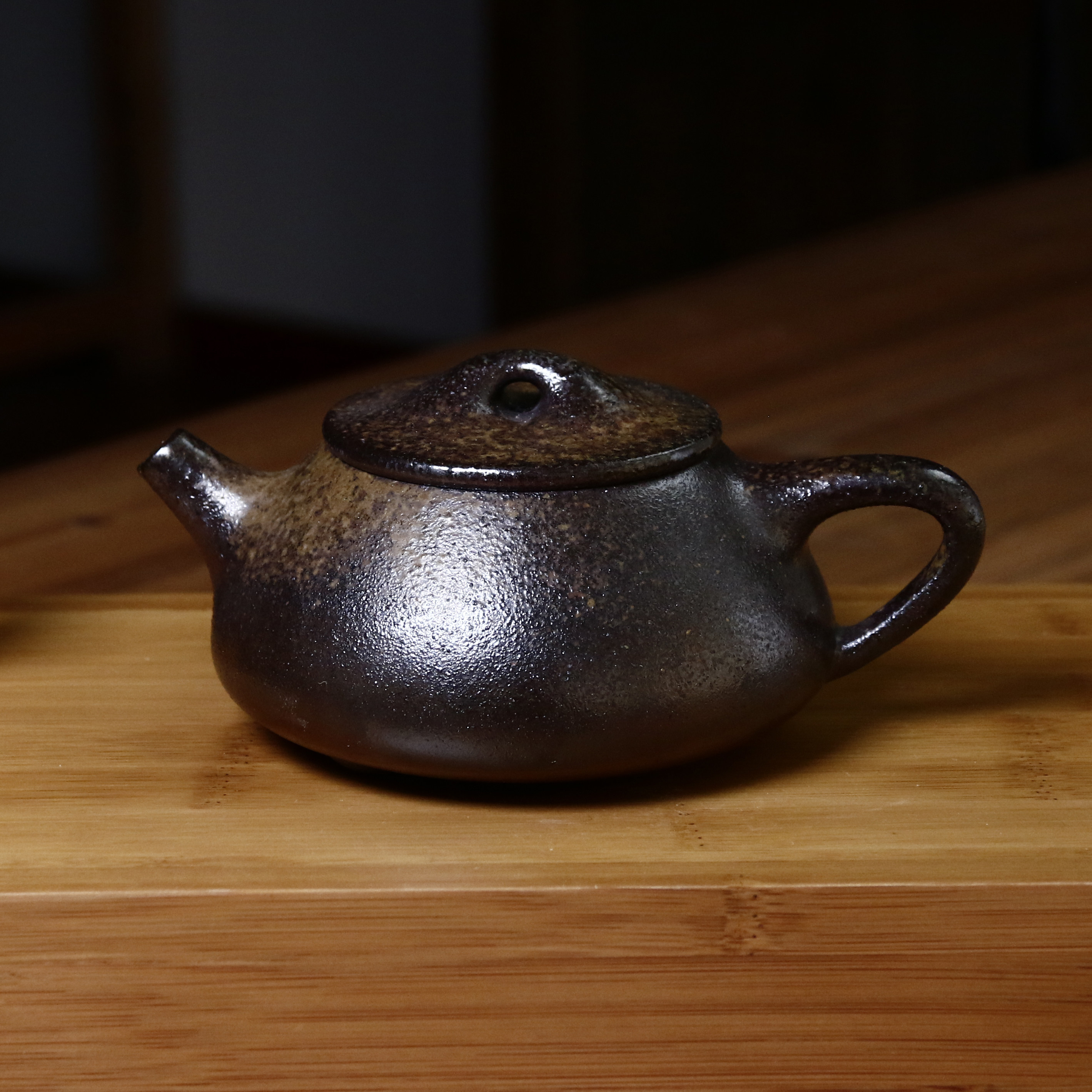 古法窑变 附持壶照 实力派肖正良全手工景舟石瓢 黄金段柴烧