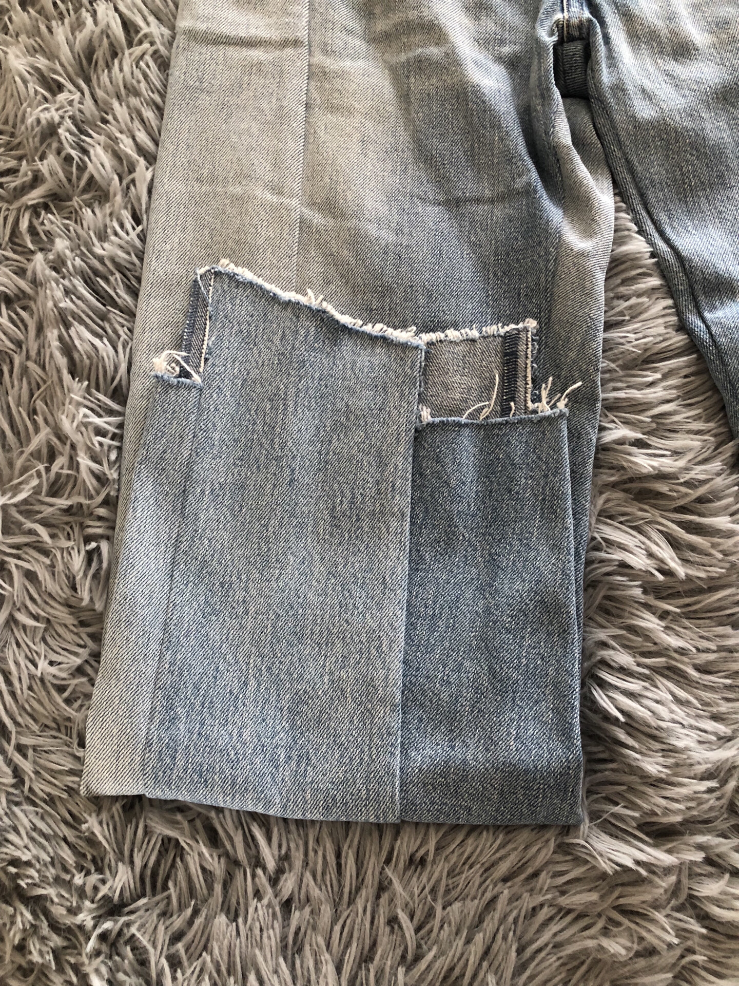 Vetements Blue Spliced High Waist Jeans — back