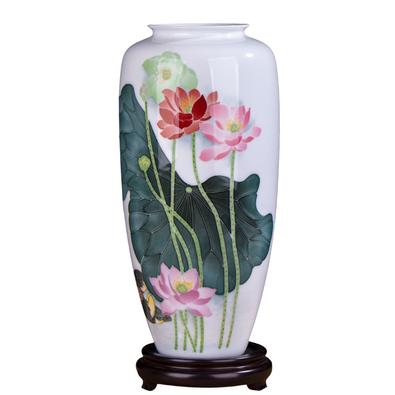 【关注有礼】省陶瓷工艺美术师张婷力作纯手绘醴陵釉下彩花瓶赏瓶