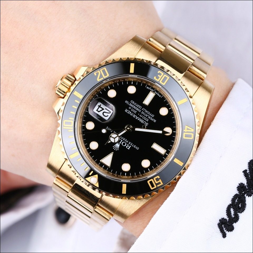 [9.8新]购于15年劳力士116618ln金劳潜航者型系列自动机械男表