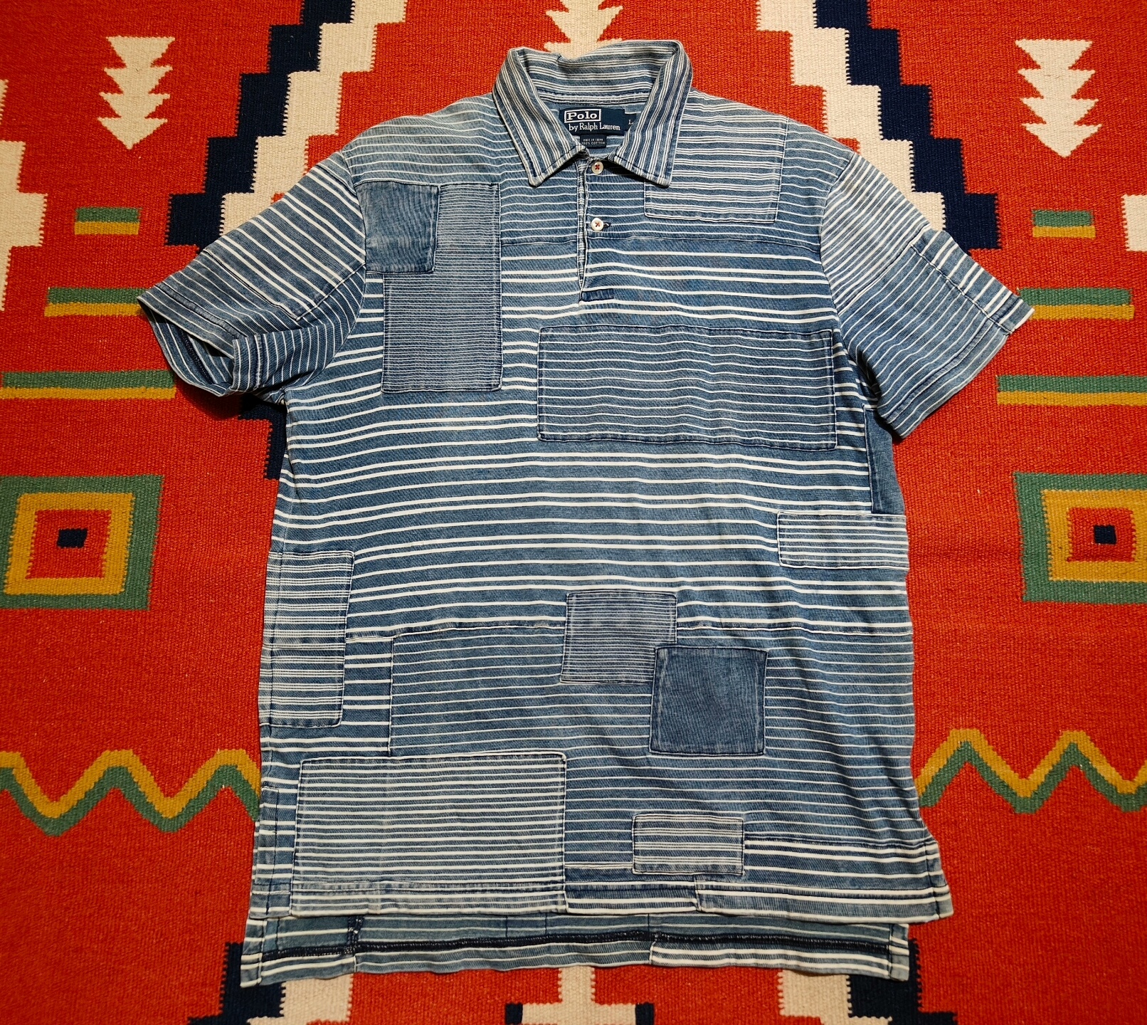 Ralph Lauren RRL Patchwork Short-Sleeve Polo