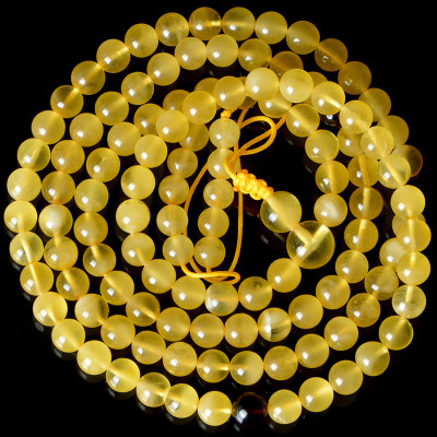 20.18g 6 mm俄料金绞蜜圆珠108佛珠项链手链【一元拍】