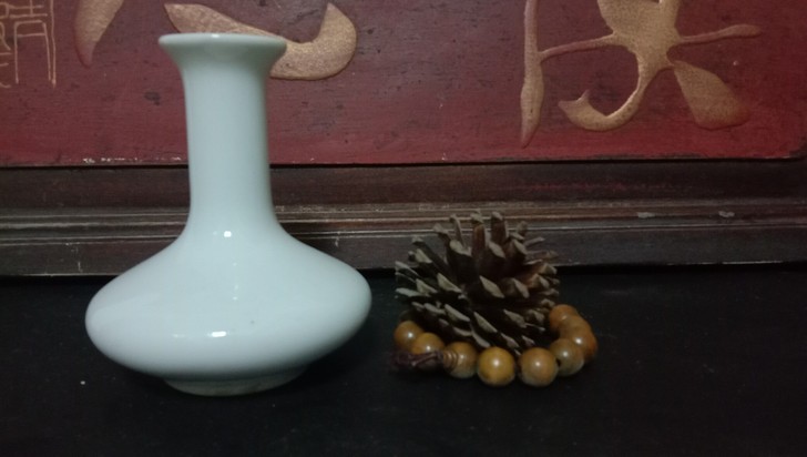 文革瓷器老厂货白釉天球瓶花瓶保真保老全品