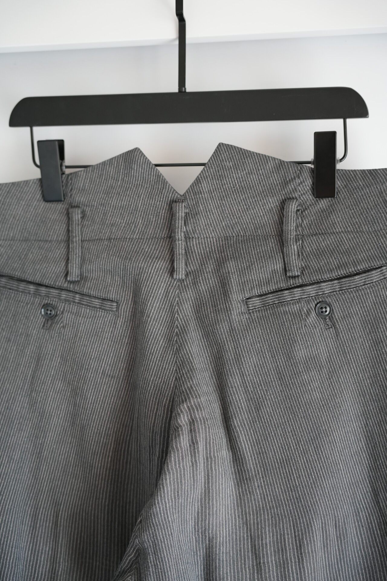Yohji Yamamoto 11ss Gray Striped Trousers — label