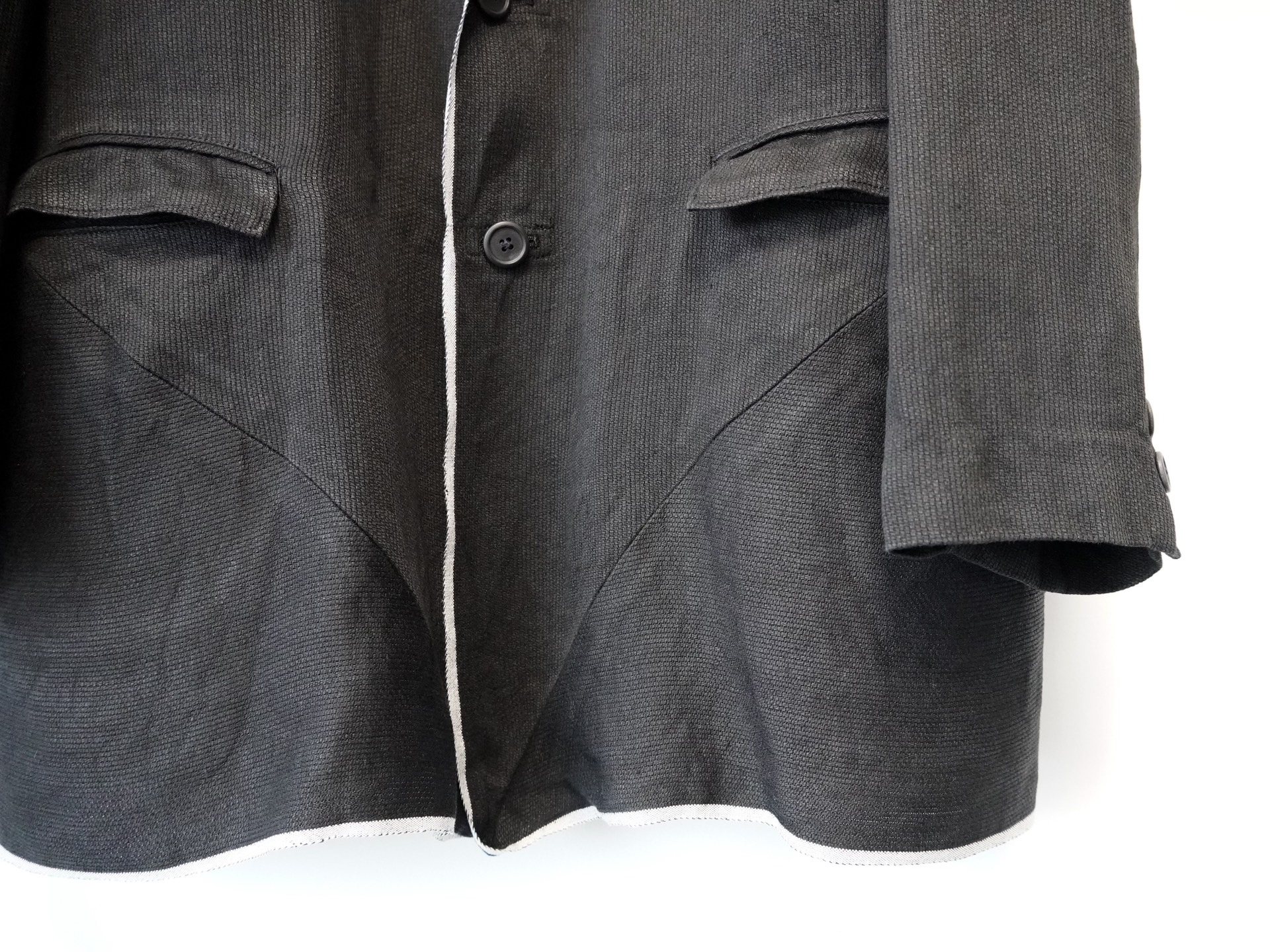 Yohji Yamamoto 1990SS White Trim Twill Jacket — label