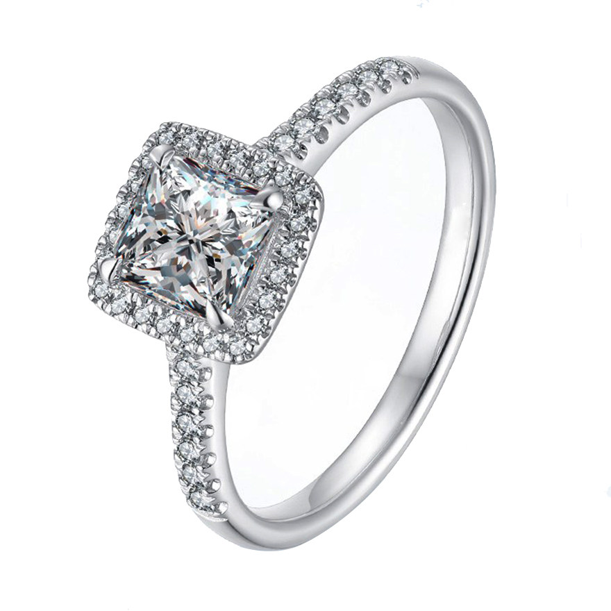 主钻1.01克拉j色vvs1净度无荧光gia证书天然公主方钻石钻戒女1248