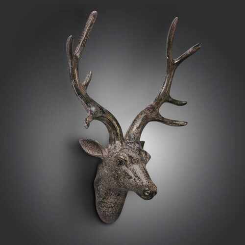 贝汉美bhm 北欧羊头壁挂动物欧式墙饰挂饰壁饰复古创意墙面挂件墙_不