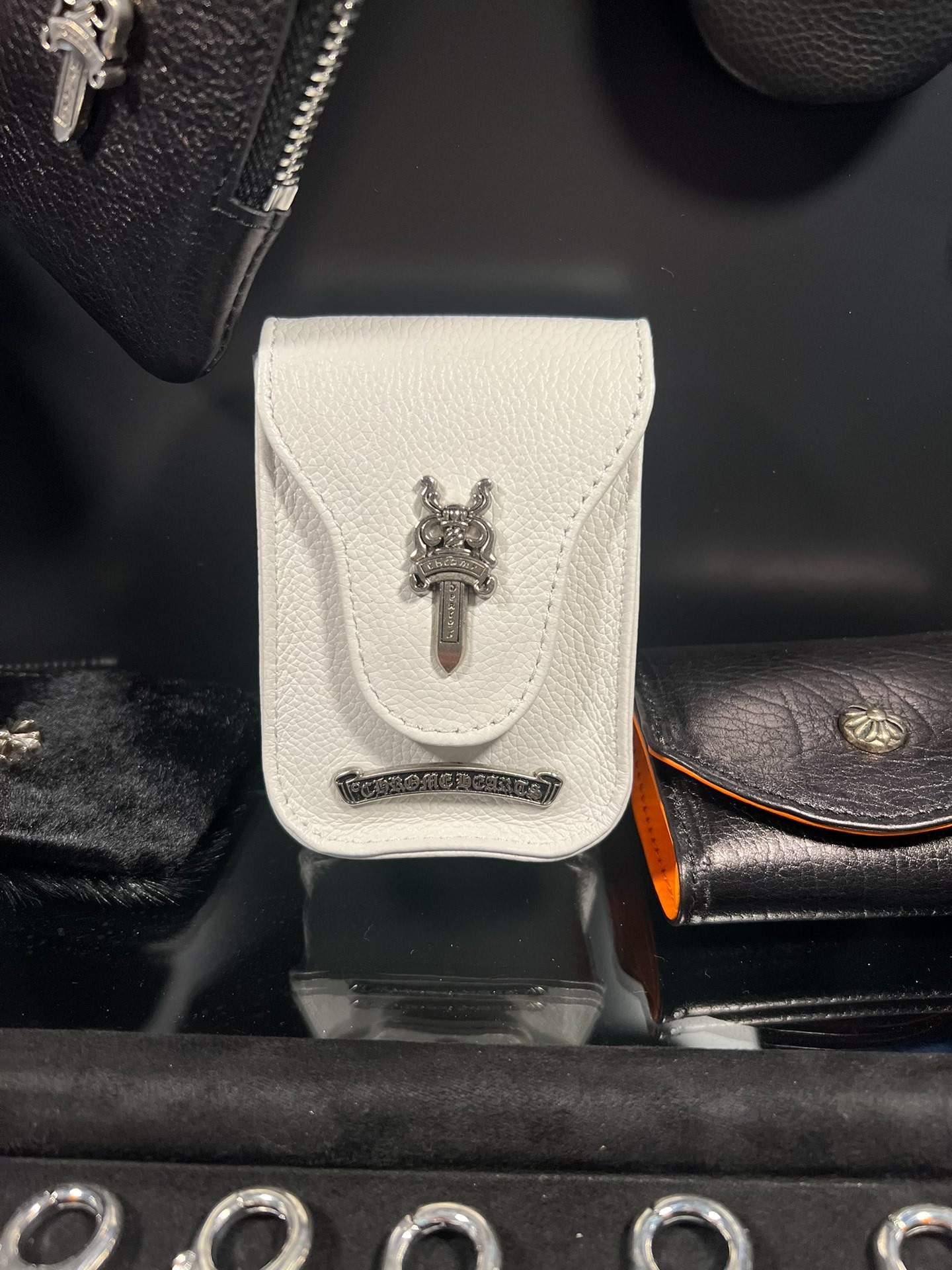 Chrome Hearts Style Large Flap Sword Waist Bag
