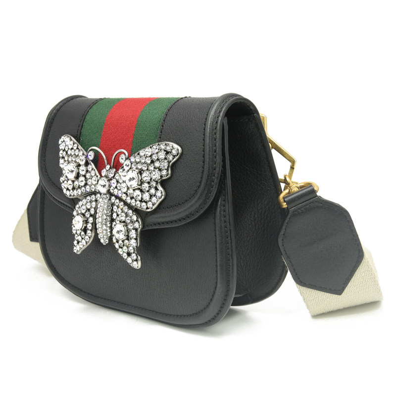 [捡漏款 9.5新]古驰totem蝴蝶包马鞍包小号单肩斜挎包女包 14573