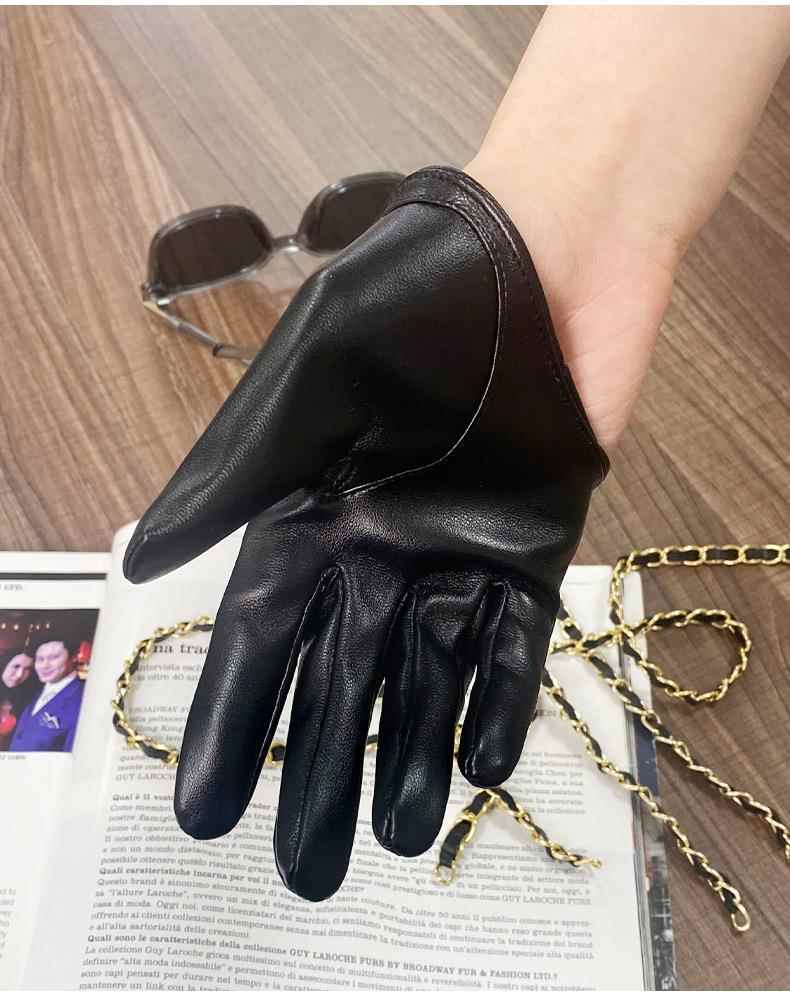 半掌机能lolita跳舞哥特赛博朋克jk半指半掌露指执事皮手套女cos