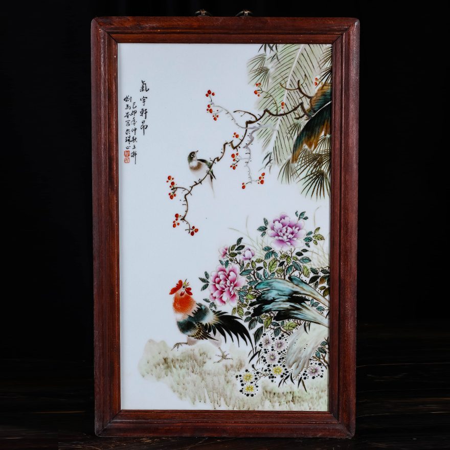 【峥嵘岁月】早期景德镇艺术瓷厂 粉彩气宇轩昂图瓷板画