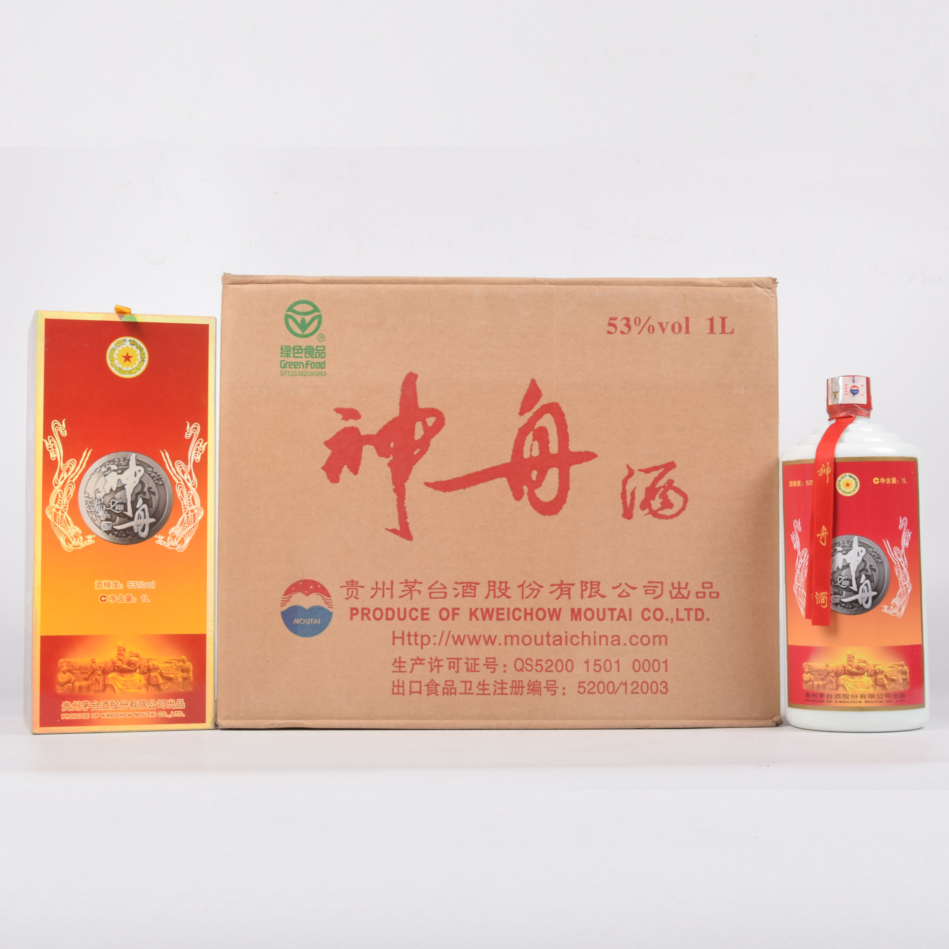 12【智瑞老酒】2012年 贵州茅台酒 神舟酒 53度1l 一箱6瓶