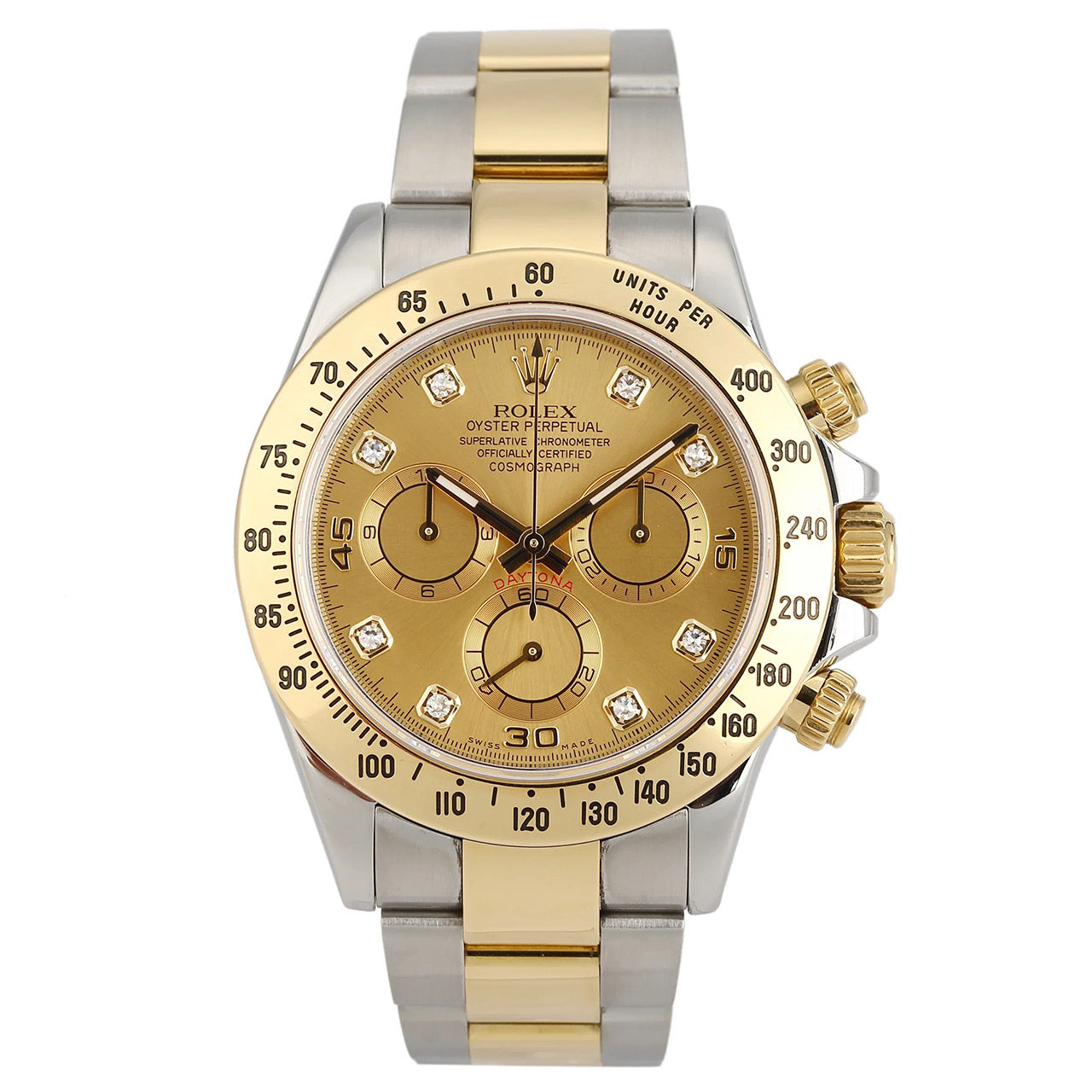 [9.5新]劳力士 宇宙计型迪通拿 自动机械黄金精钢男表116523