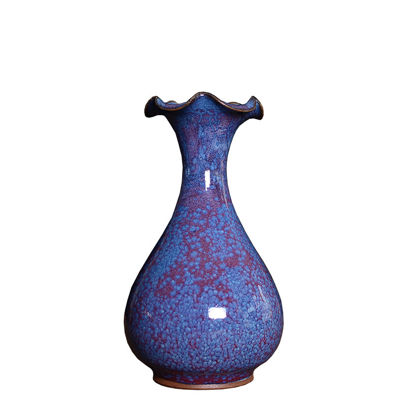 钧瓷荷口瓶【手拉坯】 禹州市非遗传承人 何世超