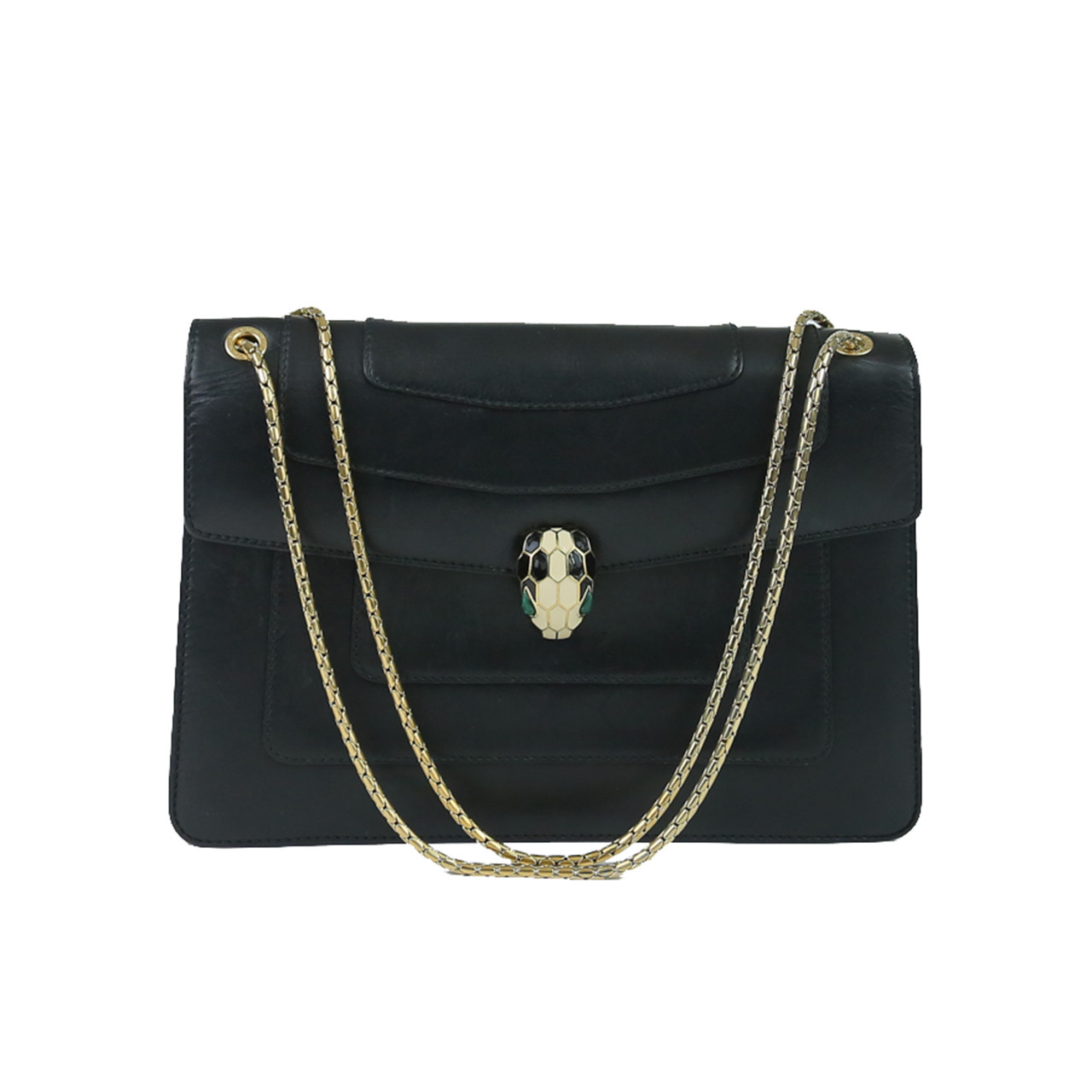 [9.0新]宝格丽bvlgari女士全皮单肩斜挎蛇头包deb2004297