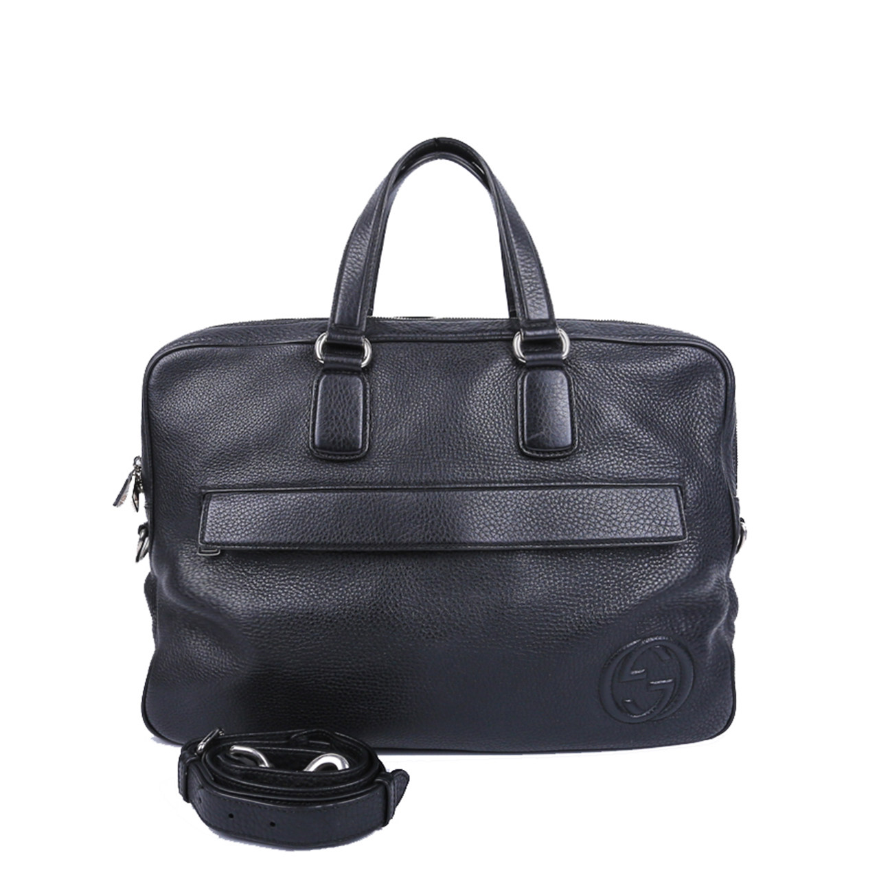 [公价12000][9.5新]古驰gucci男士全皮手提斜挎公文包bpb1910091