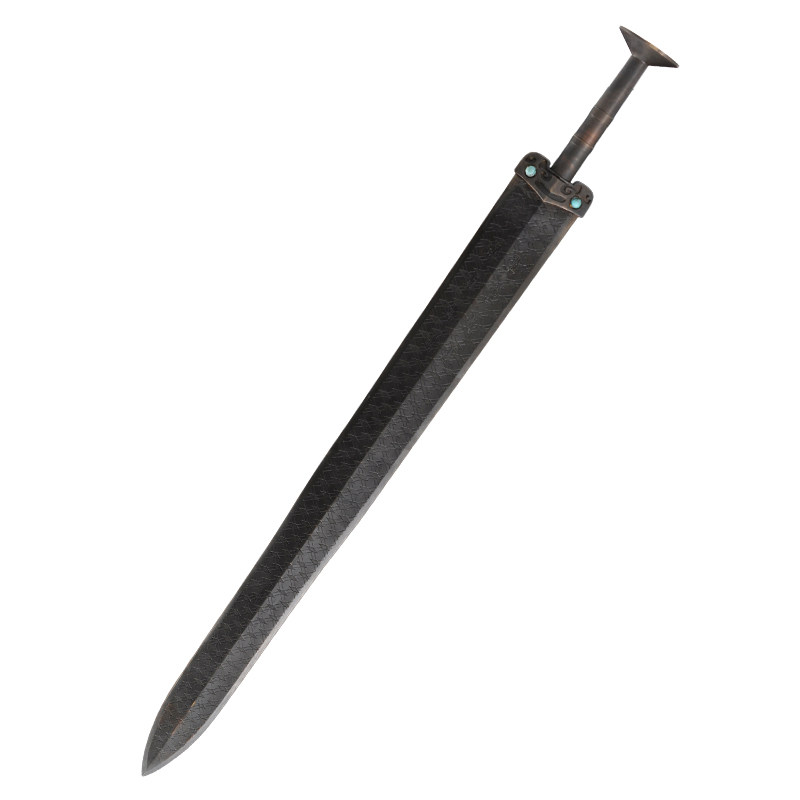 【莫干剑】青铜剑(仿古绿松石眼)省工美大师季劭聪 未开刃 长剑