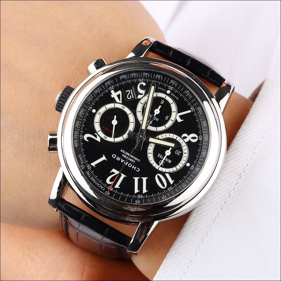 [9.5新]萧邦168511-3001经典赛车系列精钢自动机械男表