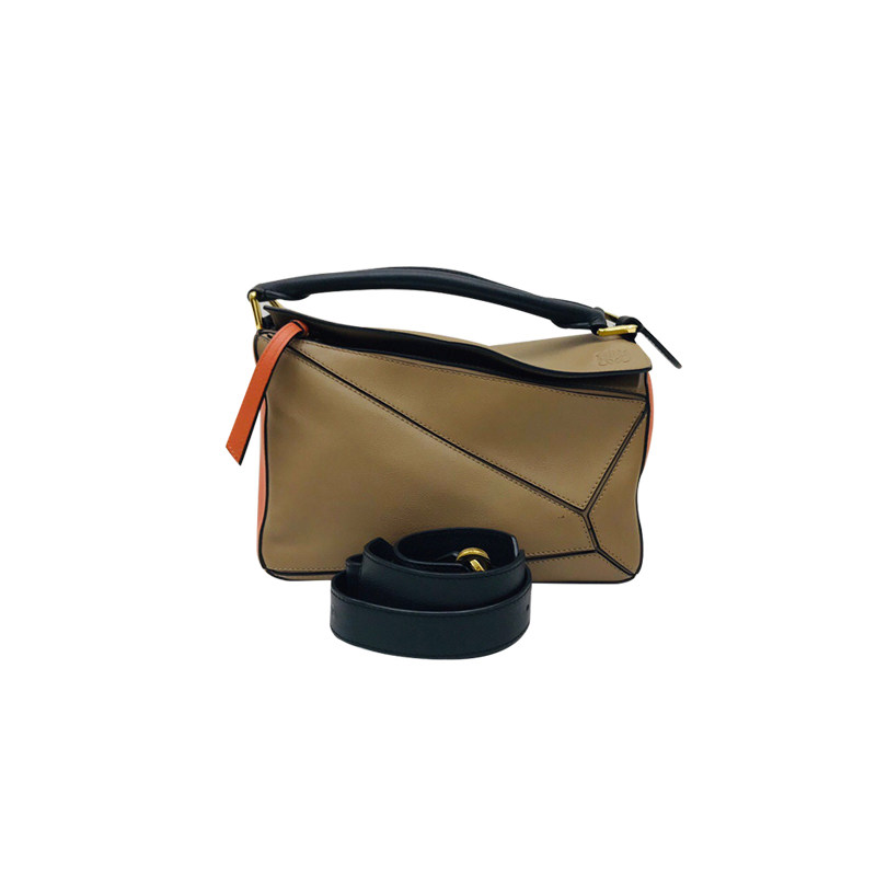 [95新]loewe罗意威puzzle拼色几何包小号手提单肩斜挎包