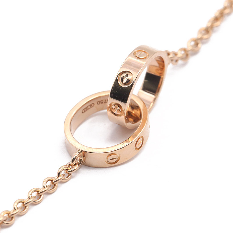 【9.8新】 卡地亚love系列18k玫瑰金手链 9881