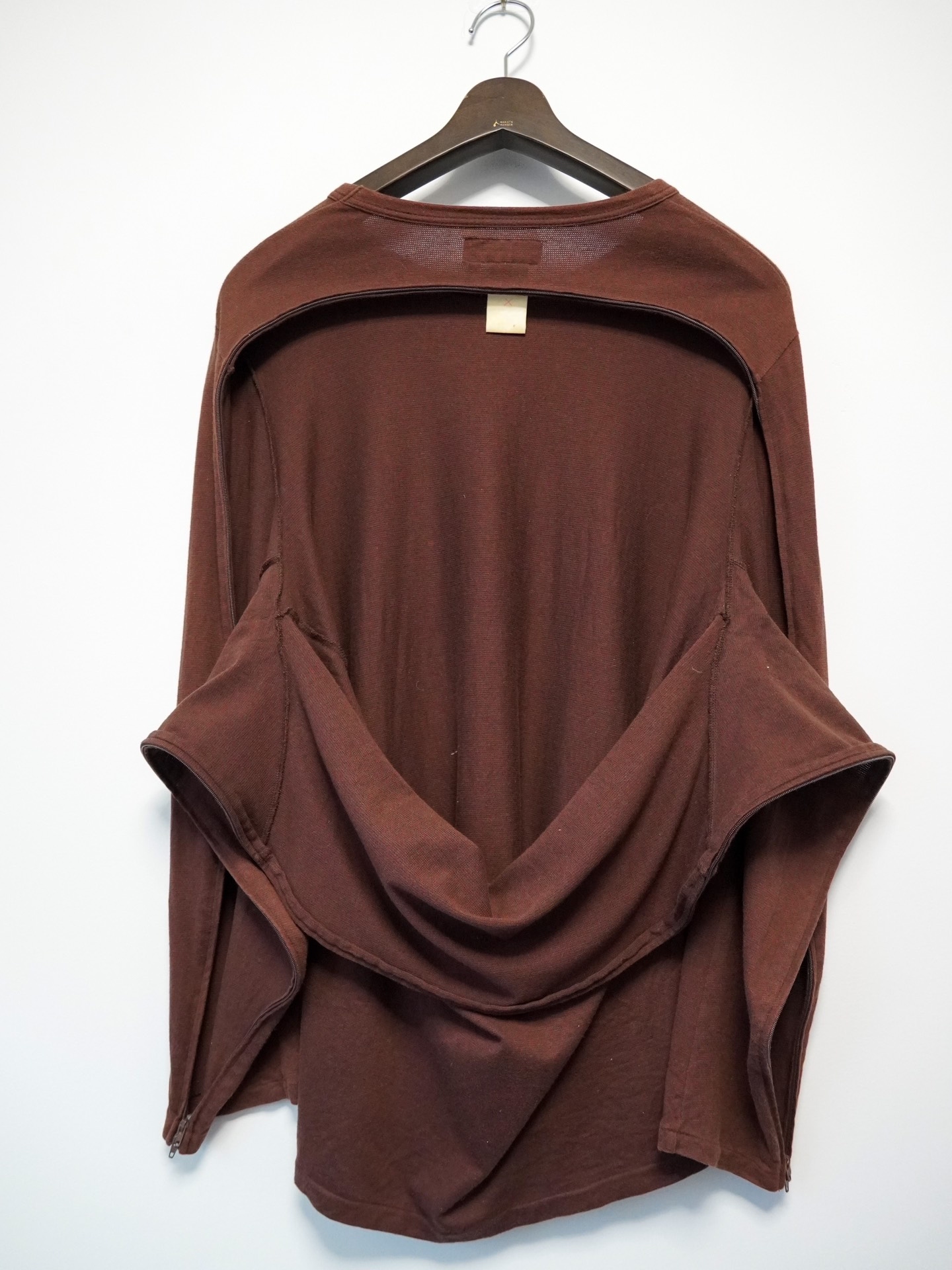 Yohji Yamamoto 2004AW Brown Back-Zip Top — front