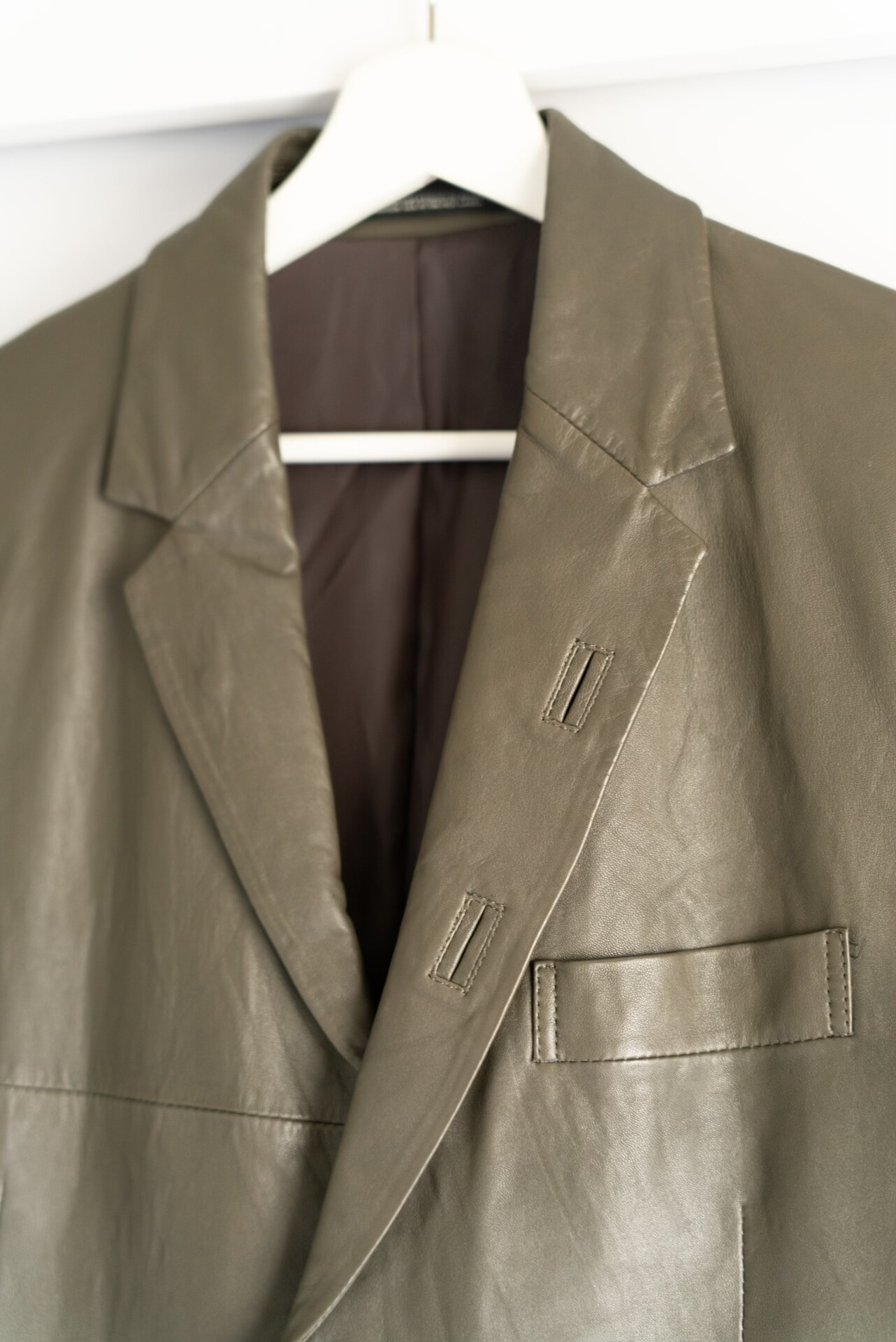 Yohji Yamamoto 12SS Leather Blazer — detail