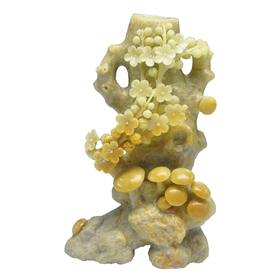 35厘米高 青田石雕精品 梅花摆件 送礼收藏 乔迁新居