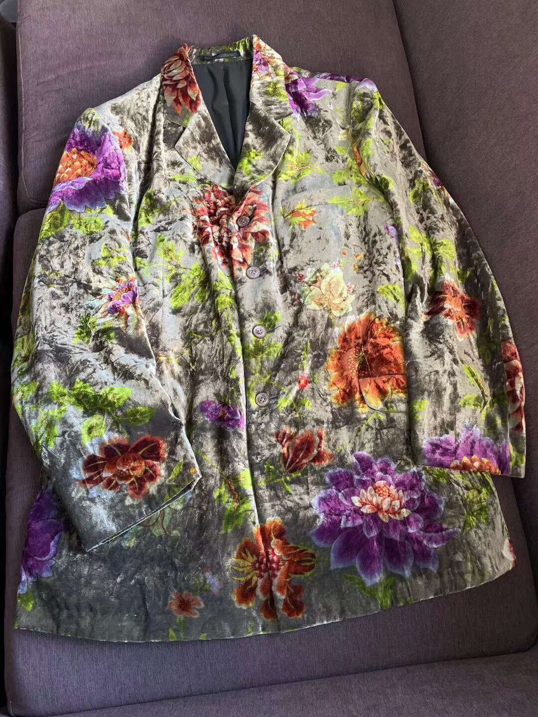 Yohji Yamamoto 2003AW Velvet Floral Jacket