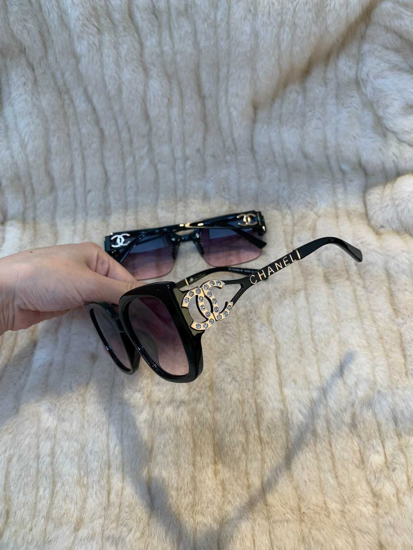 Chanel小香中古墨镜 渐变色灰紫色镜片 两个款式可选