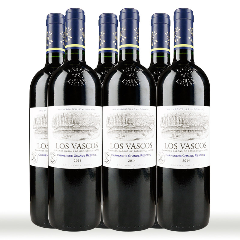 【1元起拍】6瓶 智利.拉菲巴斯克珍藏卡麦妮干红葡萄酒