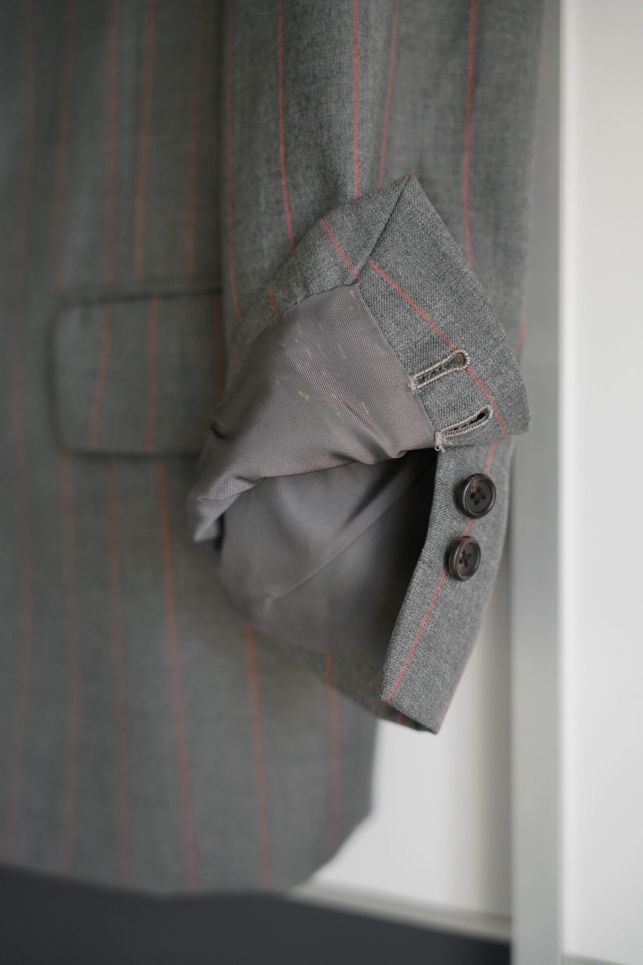 Yohji Yamamoto 95AW Gray Stripe Suit — back