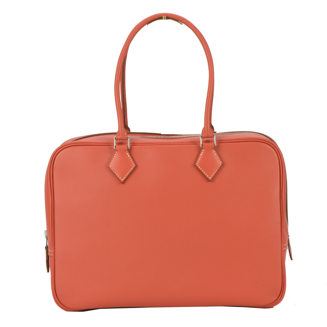 [未使用]爱马仕hermes女士9m鲜红色牛皮方形手提包t刻10016374