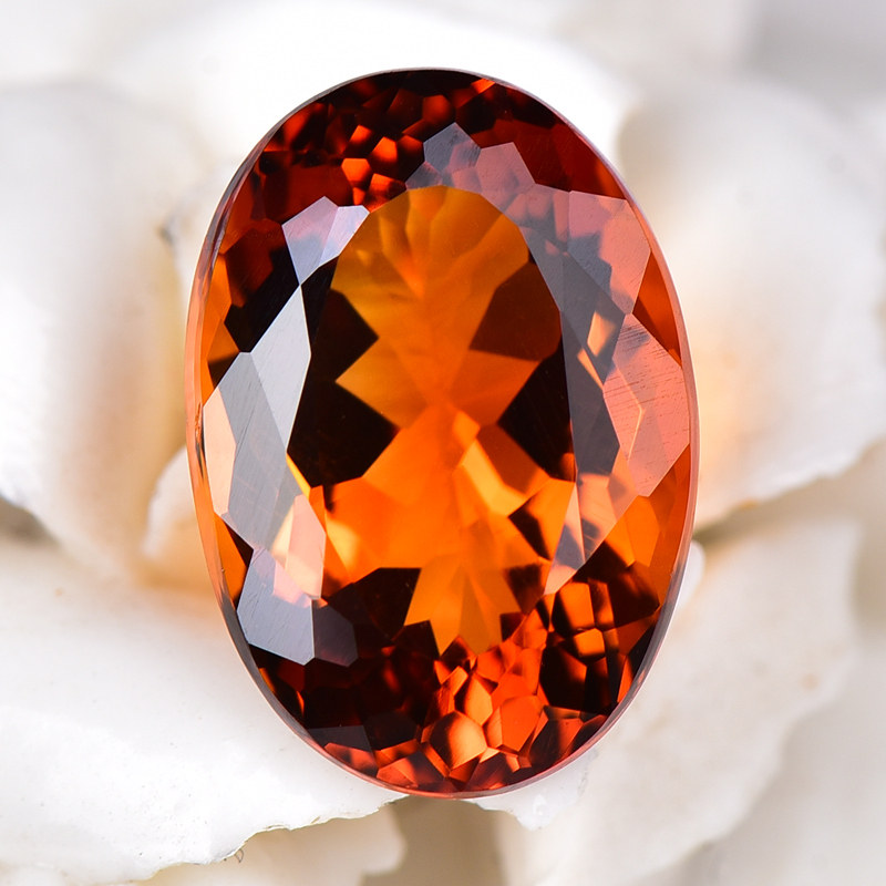 7.98ct 天然宝石级椭圆裸石戒面 火彩一级好 代镶嵌