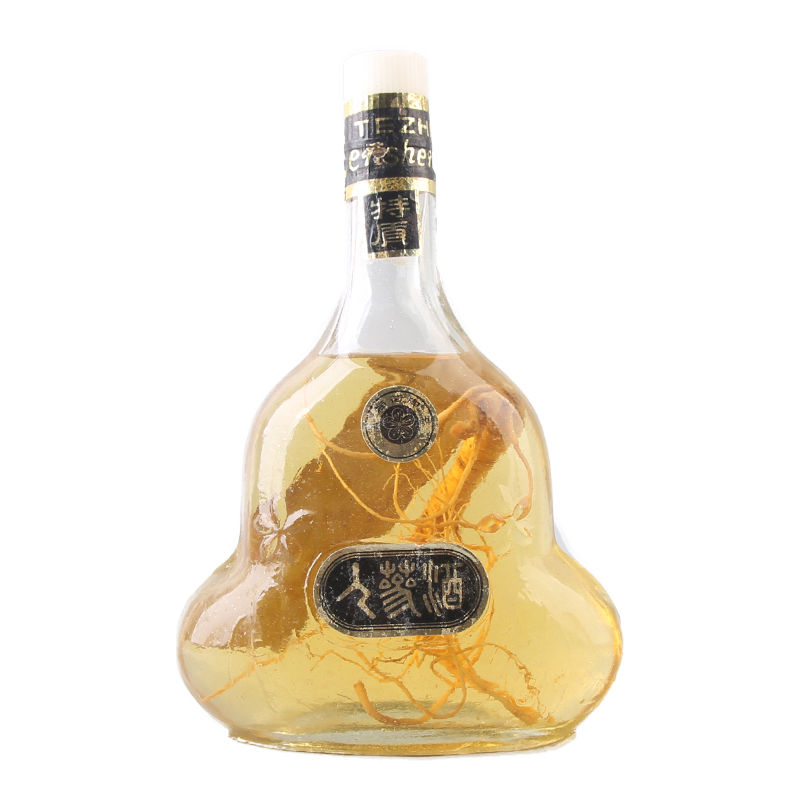 z48.稀缺80年代(梅花牌)关东一宝 特制人参酒1瓶 约700ml