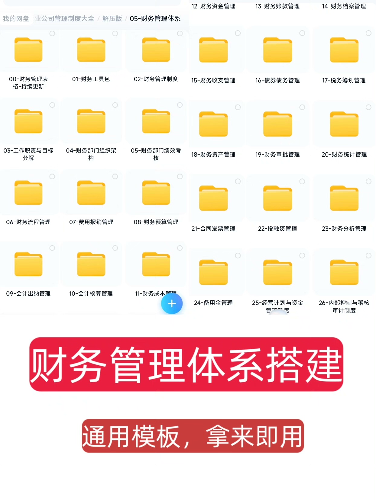 财务管理体系搭建｜通用模板，拿来即用！