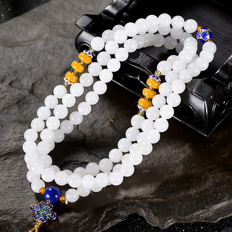 羊脂白玉和田玉 细腻油润男女款手串54.597g