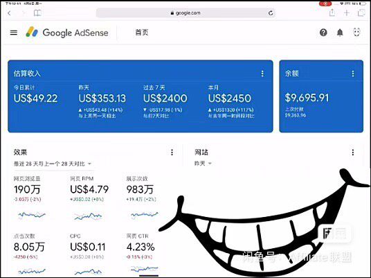出手一套完整的Google Adsense月入过万教程，适合