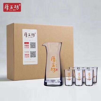 厚工坊玻璃酒具(6杯 1分酒器)