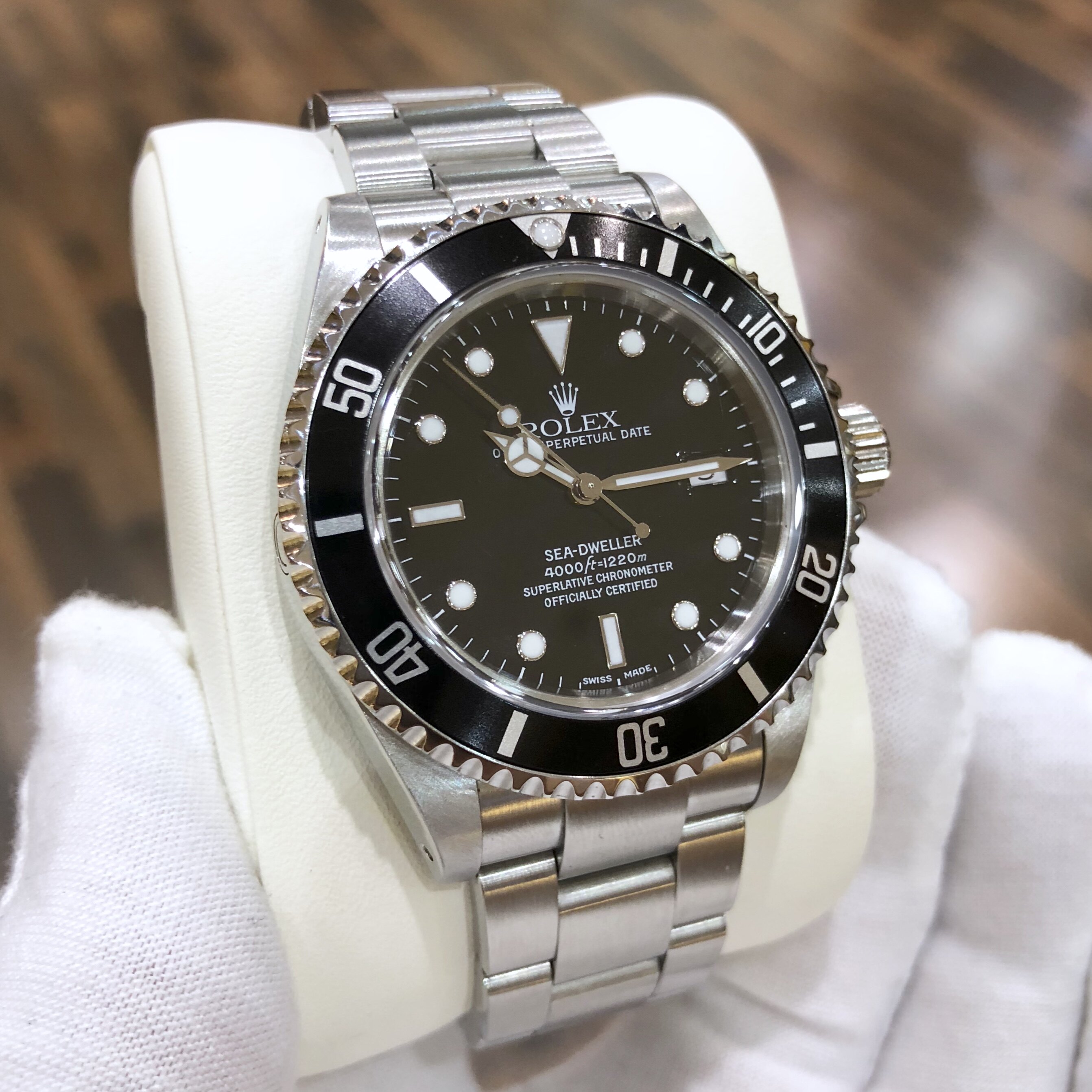 [国检认证][95新]劳力士海使型16600 全自动 机械男表 黑水鬼手表