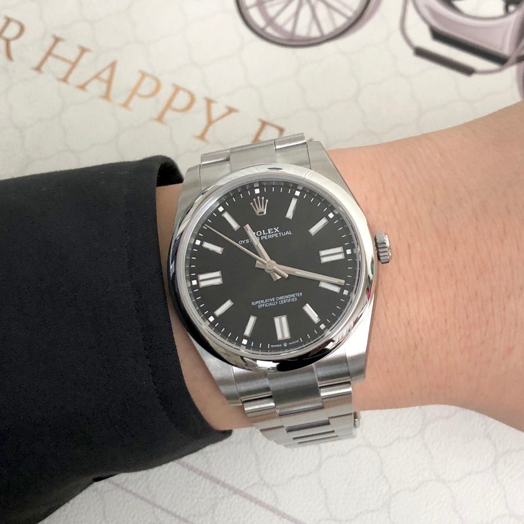 无保留价[9.9新]21年1月劳力士124300蚝式恒动精钢全自动机械男表