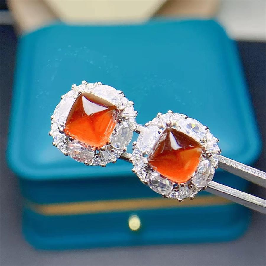 nb1422 天然芬达石榴石耳钉一对 - 司法拍卖 - 阿里资产