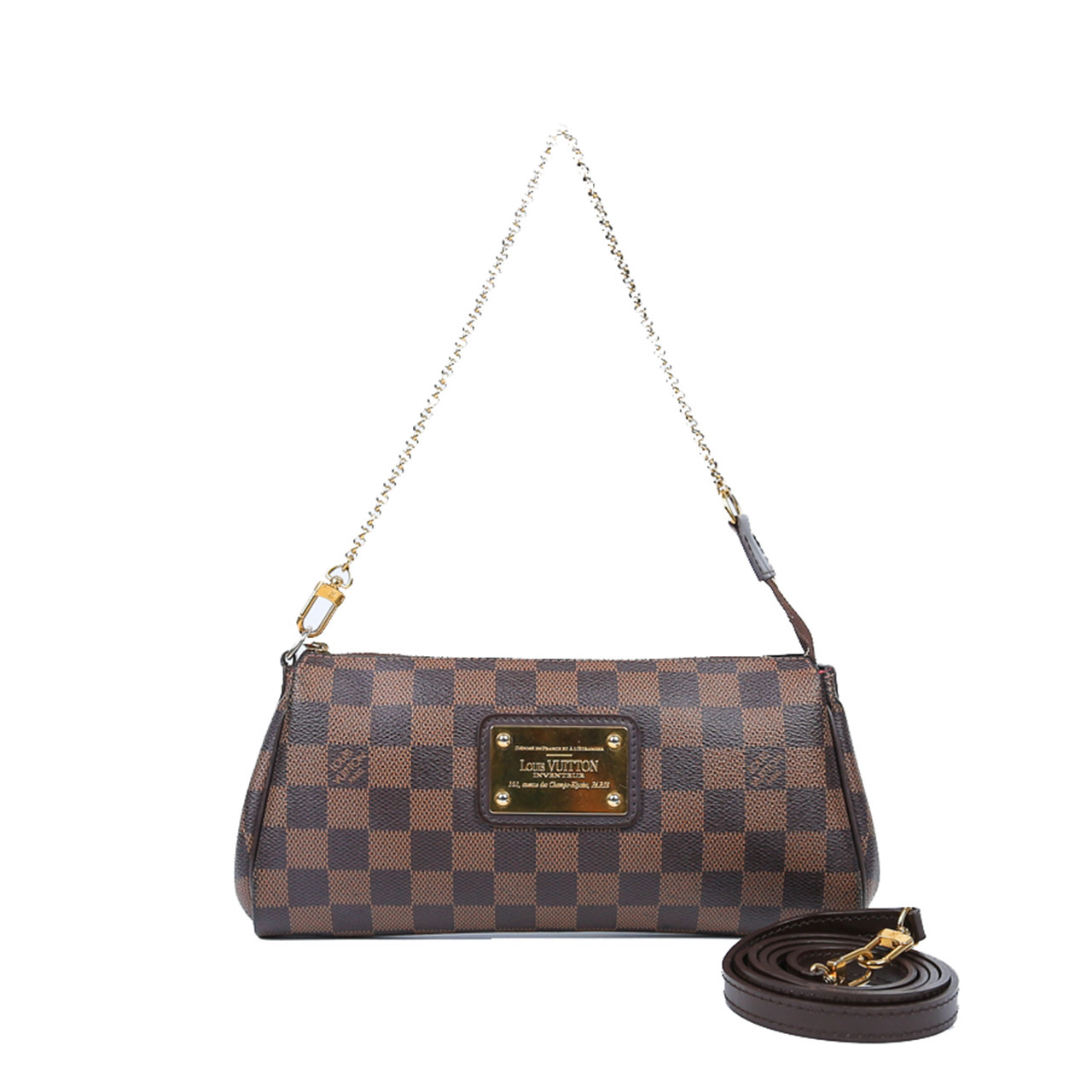 [9.0新]路易威登lv女士棕棋盘eva单肩斜挎包aab1908041