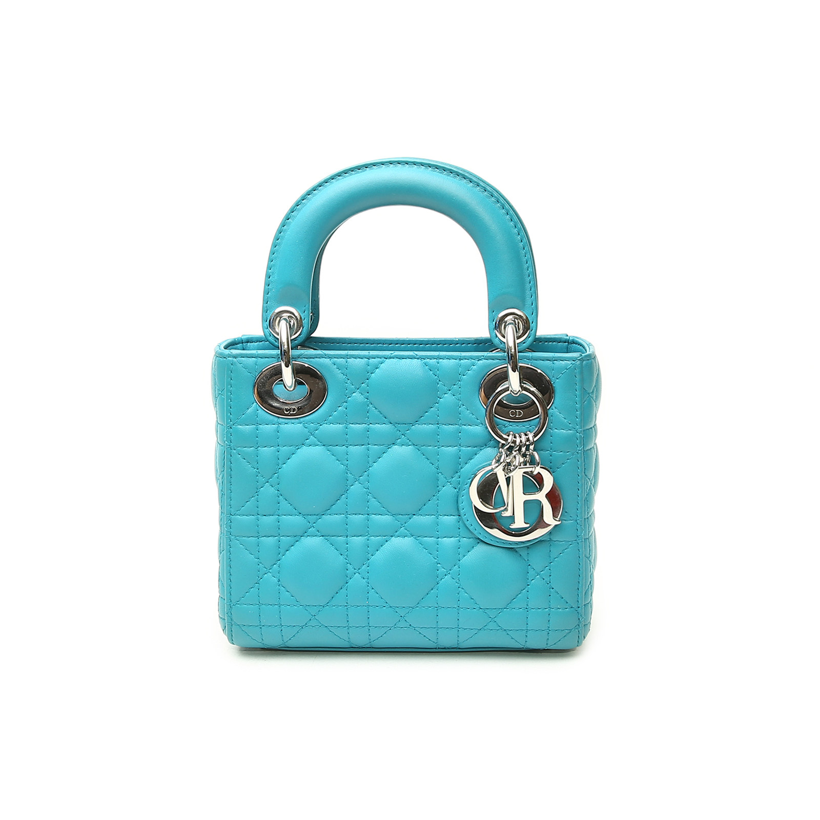 [9.5新]迪奥dior女士蓝色lady dior戴妃包三格22479