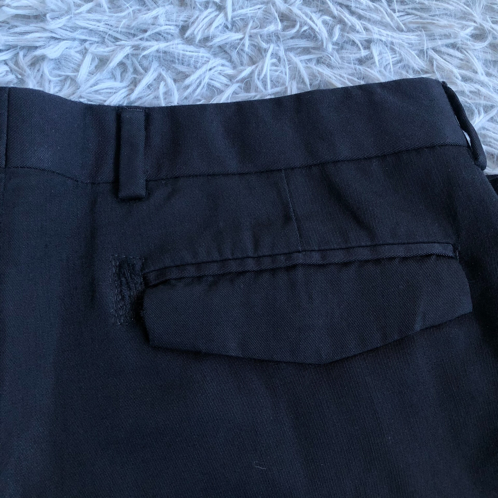 Dior Homme Double Zip Wool Suit Pants — back