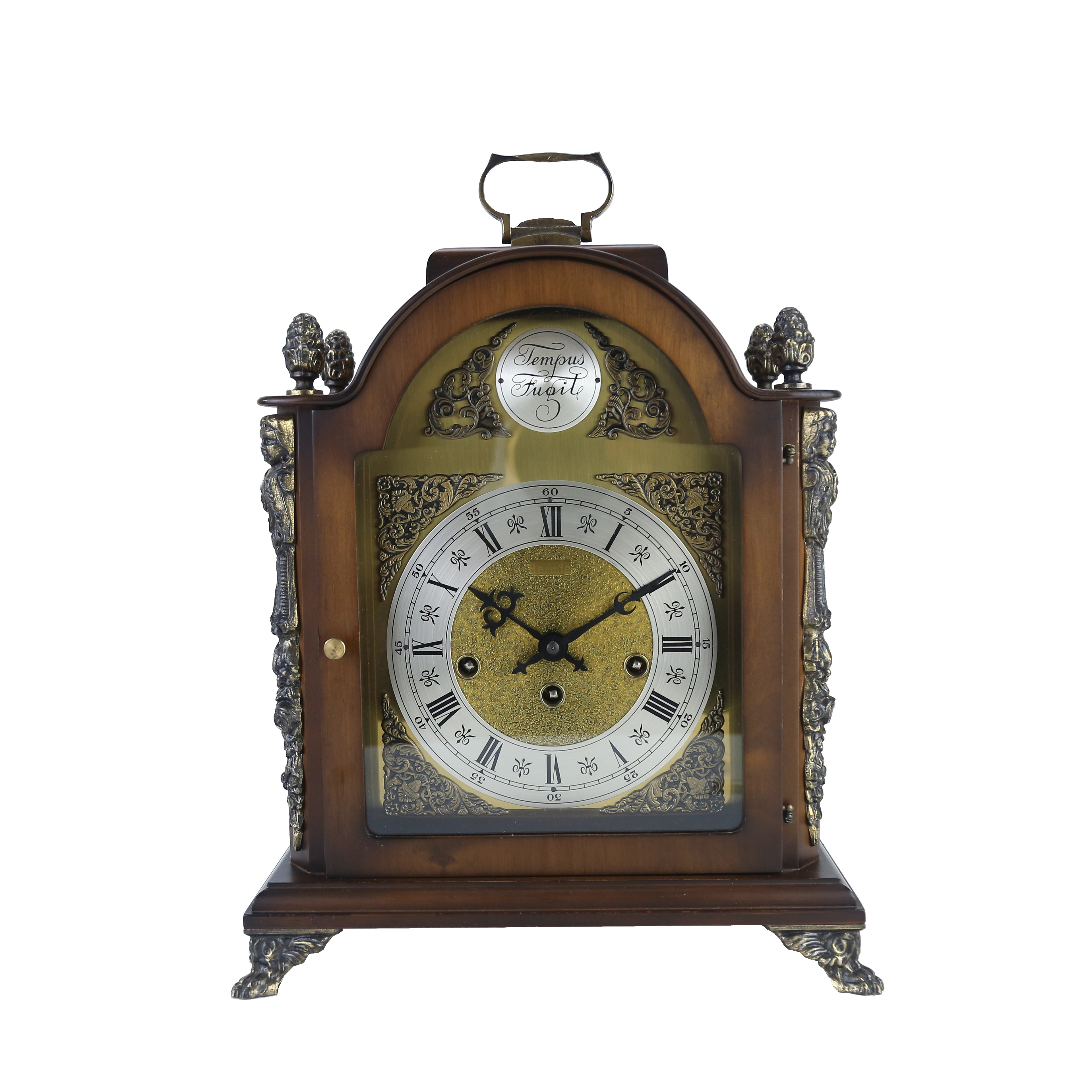 德国50年代出品赫姆勒hermle牌木质浮雕五音座钟