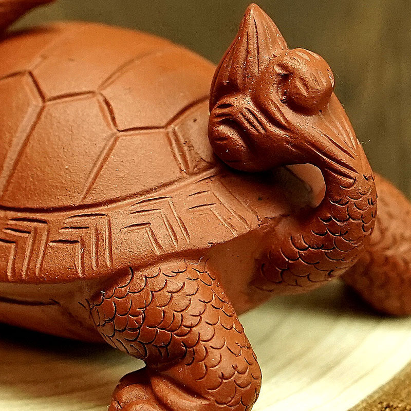 【紫砂茶宠-龟龙】高5 宽7.5 重80克左右