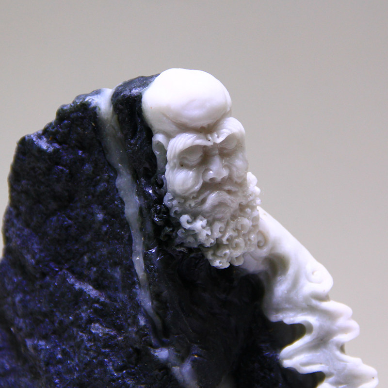 王志亚玉雕工作室  【源头好货-镇平】《达摩》独山玉摆件 2.4kg