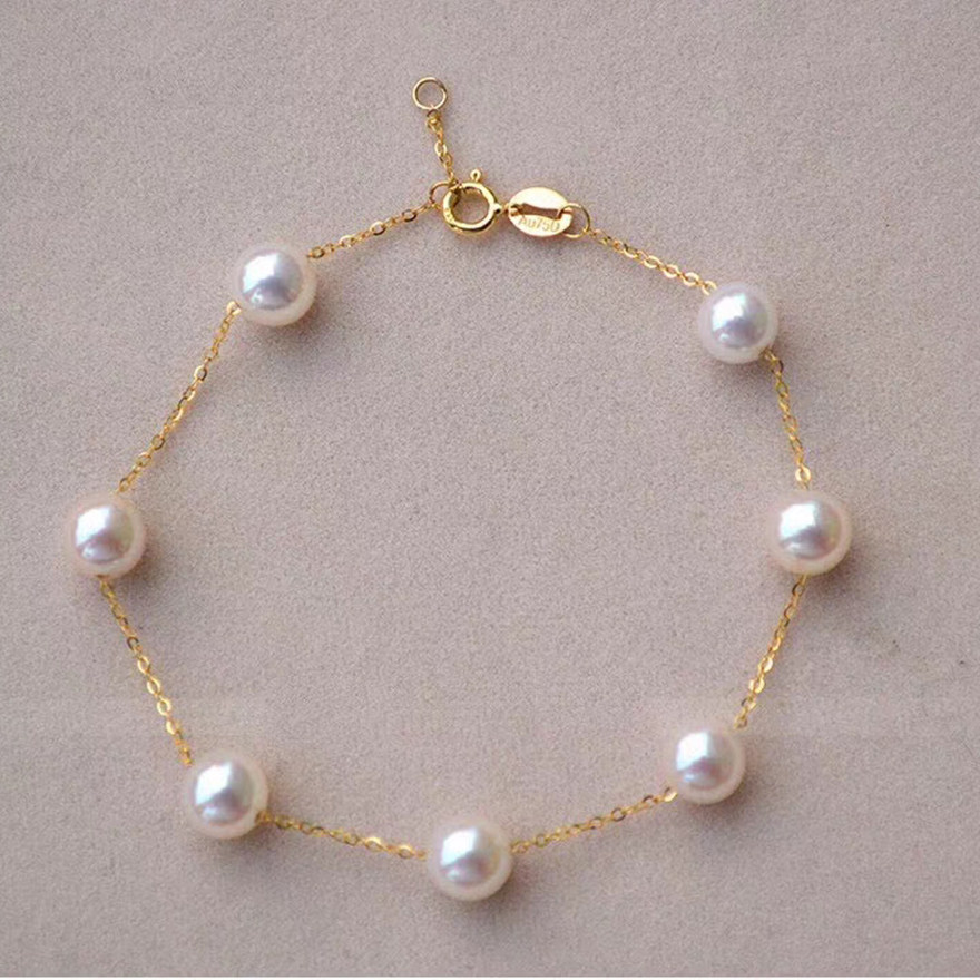 5mm满天星可调节珍珠手链 简约 百搭